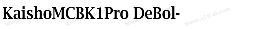 KaishoMCBK1Pro DeBol字体转换